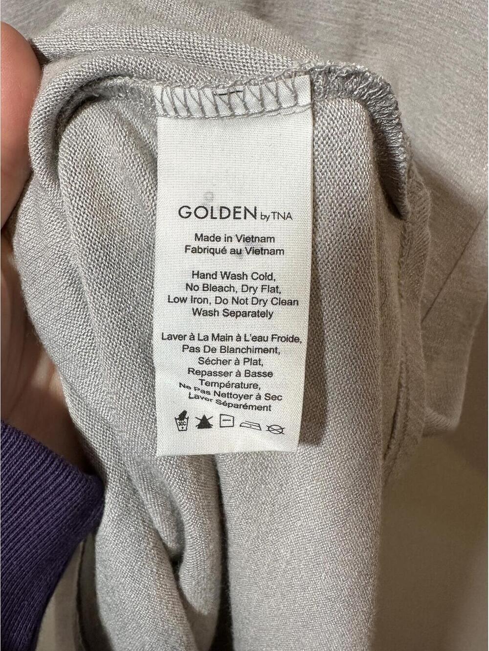 Aritzia TNA Golden Bodycon Mini Dress XS Gray Short Sleeve Stretch Knit - Picture 5 of 8